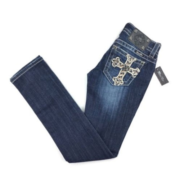 Miss Me Denim - Miss Me Jeans Straight Leg Embellished Cross 25